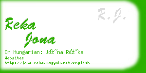 reka jona business card